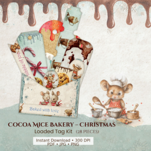 Cocoa Mice Bakery – Christmas Loaded Tag Kit (28 Pieces)