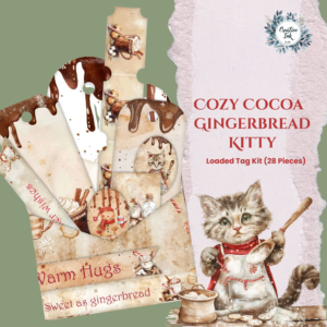 Cozy Cocoa & Gingerbread Kitty – Loaded Tag Kit (28 Pieces)