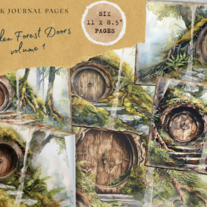 Hidden Forest Doors Junk Journal Pages Volume 1