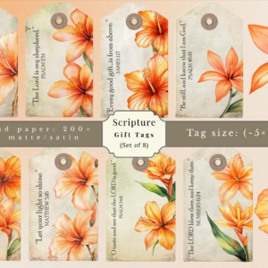 Scripture Gift Tags (Set of 8 • 2×4")