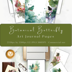 Botanical Butterfly Art Journal Pages