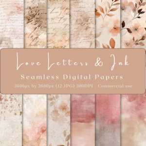 Love Letters & Ink – Seamless Digital Papers