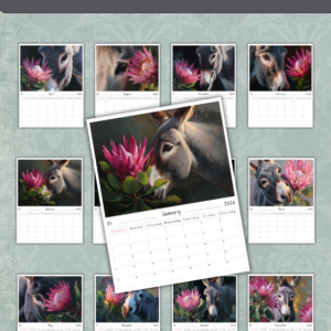 Petals & Pastures – Donkey Botanical Calendar 2026
