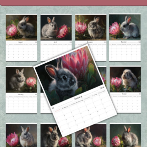 Petals & Whiskers – Bunny Botanical Calendar 2026