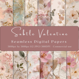 Subtle Valentine – Seamless Digital Paper Pack