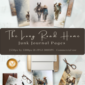 The Long Road Home – Junk Journal Pages