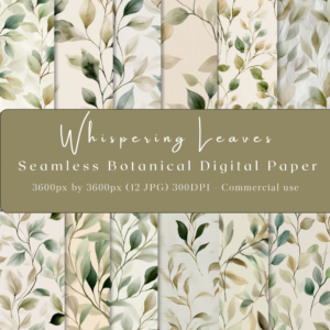 Whispering Leaves – Seamless Botanical Digital Paper