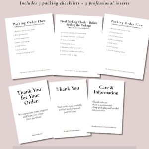 Complete Packing & Shipping Insert System for Small Businesses