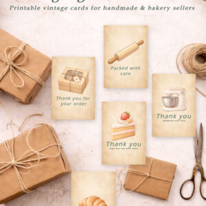 Small Business Printable Thank You & Packaging Insert Bundle