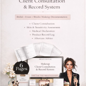 Professional Makeup Client Consultation & Record System