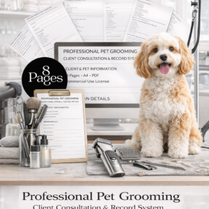 Professional Pet Grooming Client Consultation & Record System
