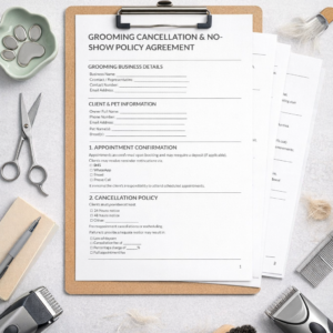Grooming Cancellation & No-Show Policy Agreement – A4 PDF