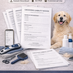 Grooming Liability Waiver – Professional A4 PDF